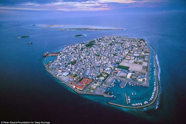 16 ilhas maldivas ameacada visao panoramica nivel agua