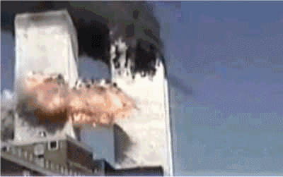 Ataque às Torres Gêmeas em 11 de Setembro de 2001.