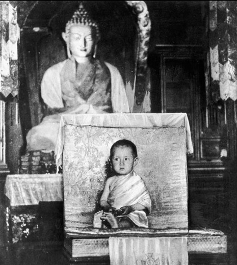 foto historia dalai lama jovem criança