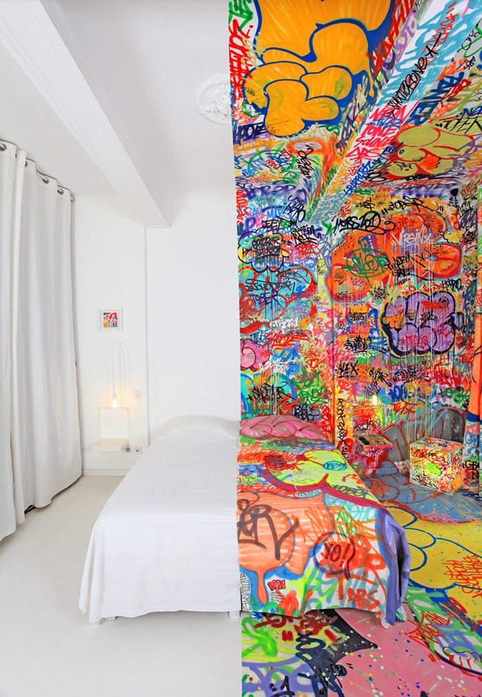 hotel pintura metade quarto